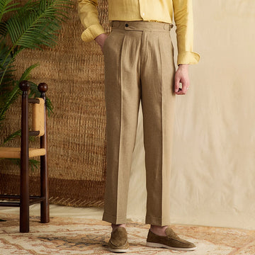 Aidase High Quality Formal Pant Lyocell Cotton Thin Skin Men Dress Pant High Waist Casual Pant Naples Summer Breathable Pant For Men aidase-shop
